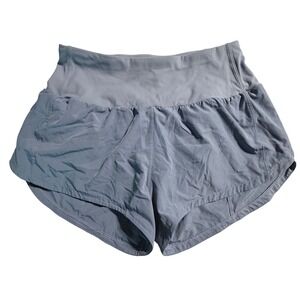 Blue-Grey‎ Athletic Running Shorts with Zipper Pocket Size Small High Waisted